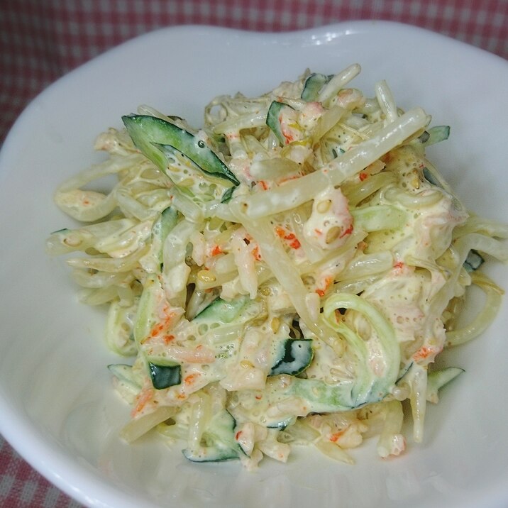 もやし カニフレーク きゅうりのマヨネーズサラダ レシピ 作り方 By あやめぇ 楽天レシピ